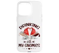 Wine Lover Gnomes - Drinking With My Gnomies - Funny Gnome Custodia per iPhone 15 Pro Max