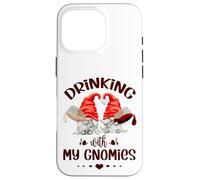 Wine Lover Gnomes - Drinking With My Gnomies - Funny Gnome Custodia per iPhone 16 Pro