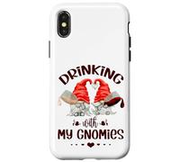 Wine Lover Gnomes - Drinking With My Gnomies - Funny Gnome Custodia per iPhone X/XS