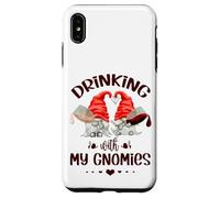 Wine Lover Gnomes - Drinking With My Gnomies - Funny Gnome Custodia per iPhone XS Max