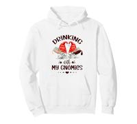 Wine Lover Gnomes - Drinking with My Gnomies - Funny GNOME Felpa con Cappuccio