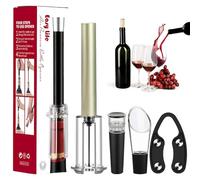 Wine Opener Air Pump,Set 4-in-1 Wino on the Go Set, Set di cavatappi pneumatico 4 pezzi,Apribottiglie a pressione d'aria per bottiglie per casa, ristorante (champagne)