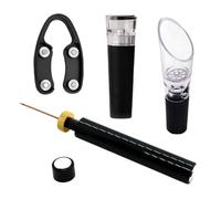 Wine Opener Set - 4-Piece Air Pump | Professional Kitchen Wine Opener With Lid Remover, Ideal For Halloween, Christmas, Parties, Home, Bartenders, Adults, Beer, And Holiday Entertaining