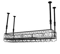 Wine Rack Free Standing Wine Rack Ceiling Wine Racks Metal Black Wall Hanging Mounted Wine Champagne Glass Stemware Holder Space Saver Protector Countertop Free Stand Wine Rack