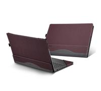 (Wine Red, For Samsung Galaxy Book 4 360) Custodia protettiva anticaduta in pelle per laptop da 15,6 pollici con supporto.