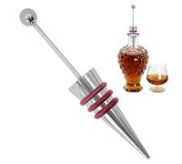 Wine Stopper - Alloy Beverage Bottle Plug, Reusable Silicone Air Lock