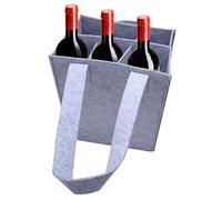 Wine Storage Bag - Six Compartment Felt Bottle Organizer, Noise Reducing Carrier Tote, Protective Beverage Transporter, Portable Picnic Accessory | Durable Holder,For Camping Birthday Wedding Travel