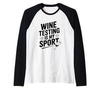 Wine Testing è Il Mio Sport Divertente Amante del Vino Maglia con Maniche Raglan