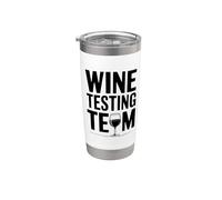 Wine Testing Team Divertente amante del vino per amici Bicchiere termico in acciaio inox doppia parete