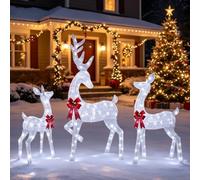 winemana Decorazioni natalizie per esterni, renne, cervo illuminato, set da