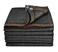 winemana Telo ombreggiante nero al 40%, 6 x 9,6 m, resistente telo in rete con occhielli, rete parasole da giardino, ombreggiante antigelo per pergola, serra, piante che coltivano, pollaio