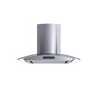 Winflo 30 In. Convertible Stainless Steel/Glass Wall Mount Range Hood with Mesh Filter and Stainless Steel Panel