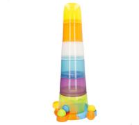 Winfun 40537 Torre di bicchieri impilabili con gioco di palline