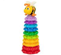 winfun 46686 - Torre impilabile Musicale Ape e Girasoli, Torri impilabili con Musica e Suoni, Giocattoli Musicali ed educativi, Voce in Spagnolo, a Partire da 6 Mesi, Include batterie, Regali per