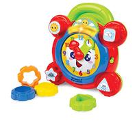 winfun Time for Fun 000675 - Orologio per Imparare a Leggere l'ora, lancette mobili ed Effetti sonori, Adatto per Ragazzi e Ragazze dai 3 Mesi in su, Multicolore