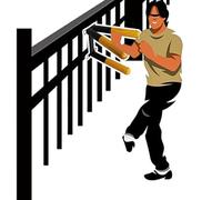 Wing Chun, manichino in legno con tre braccia, portatile, per esercitarsi con i pugni e la ringhiera