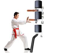 Wing Chun Wooden Dummy, Boxing Accessori per Allenamento Kung Chun, Wooden Dummy Training Target con Bracci A Molla per Muro o Oggetti Rigidi