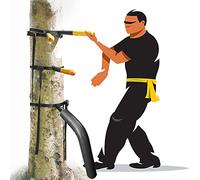 Wing Chun Wooden Dummy, Manichino Allenamento Pugilato Arti Marziali Kung Fu con Braccioli Molla, Piedini, Imbottitura per Alberi O Oggetti Duri