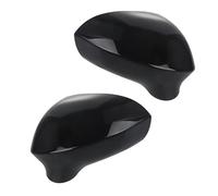 Wing Mirror Calotta copri specchietto retrovisore laterale nero lucido bianco per Seat Ibiza 2008 2009 2010 2011 2012 2013 2014-2017 Coperchio specchietto retrovisore(1 Pair Black)
