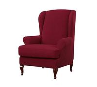 Wingback Chair Slipcover 2-Piece High Stretch Slipcovers with Cussion Cover for Wingback Chairs Coperture per sedie a Braccio Coprisselli per sedie Wing Covers Wing Chair Slipcover