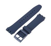 Wingbind - Cinturino di ricambio in silicone, 17 mm/19 mm/20 mm, con fibbia a sgancio rapido per Swatch, unisex adulto, Blu, 20 mm