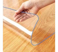 WingCanto 102 x 228 cm 1,5 mm di spessore in vinile trasparente protezione per tavolo tovaglia in plastica copertura per mobili protezione per piano di lavoro in vetro morbido tappetino di protezione