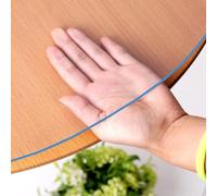 WingCanto Tovaglia rotonda in plastica trasparente, 147,3 cm di diametro, 1,5 mm di spessore, resistente all'acqua, al calore, alla polvere, copertura per tavolo da caffè, sala da pranzo, buffet