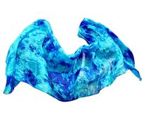 Winged Sirenny Velo di Seta Leggero per Danza Orientale, Luna blu