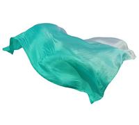 Winged Sirenny Velo Seta Rettangolare, Gradiente Colore, Sciarpa Leggera e Fluida per Danza del Ventre, Spettacoli, Danza Tribale, Fusion, Laboratori Coreografici e Festival Musicali, verde pavone