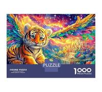 Winged Tiger Cub near A Castle Puzzle Da 1000 Pezzi The Forest King Cartone Riciclato, Ottimo Regalo Per Tutte Le Età 38x26cm/1000pcs