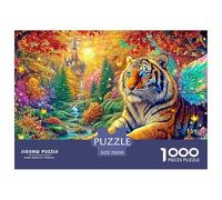 Winged Tiger in A Magical Autumn Forest Puzzle Da 1000 Pezzi Tiger Cartone Riciclato Premium, Regalo Per Tutte Le Età 70x50cm/1000pcs