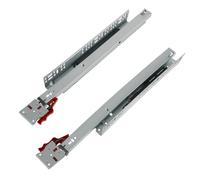 WingFly 1 Paio Guide per Cassetti Pesanti Estrazione Totale 350 mm, montaggio a pavimento con guide telescopiche Soft Close, completamente estraibili