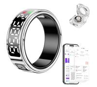 WingFly Anello Intelligente con display, Anello Smart Fitness Tracker, Smartring Compatibile con iOS e Android, Smart Ring Uomo Donna con Activity Tracker/Frequenza Cardiaca/SpO2/Sonno (Argento, #11)