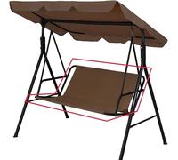 WingFly Coprisedile da Giardino per Dondolo, per Sedia a Dondolo da Giardino, Coprisedili per Altalena da Giardino, Copertura per Sedia da Giardino, 2 e 3 Posti (Marrone, 158 * 52 * 52cm)
