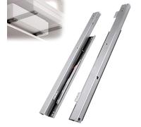 WingFly Guide per Cassetti Pesanti Estrazione Totale, 1 Paio di guide per cassetti, estraibili, Guide telescopiche per montaggio a pavimento 300 350 400 450 500mm (35cm)