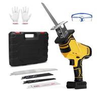 WingFly Sega a batteria per Dewalt da 18 V, 20 V, sega a sciabola professionale con 4 lame per sega, 2700 RPM con interruttore a velocità continuo, in metallo, legno (senza batteria)