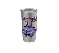 Winging it, pipistrello, illustrazione, viola, pipistrelli Bicchiere termico in acciaio inox doppia parete