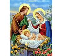 Wingkin Kit punto croce per adulti famiglia religiosa fai da te punto croce stampa complementi arredo casa ricamo artistico ricamo (11CT tela prestampata) 40x50cm