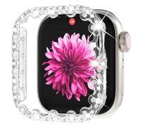 Wingle Bling Case Bumper per Apple Watch 40 mm Case SE 3/2/1 Series 6 5 4, 4 Leaf Clover Lace Edge Diamante Cristallo Strass Protettiva Viso Cover rigida PC Frame Protector iWatch Custodie 40 mm