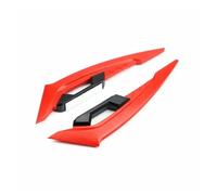 Winglet Aerodinamico Spoiler Anteriore 2 Pezzi Winglets Per Motocicletta Spoiler Anteriore Laterale Set Di Alette Aerodinamiche Alettone Fisso Con Adesivi Decorativi(Rosso)