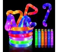 WinGluge 18 Pezzi Pop Tube Sensoriali Colorati ed Elastici per Bambini - Giocattolo Educativo e Fidget Toys