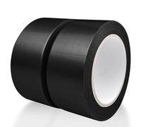 WinGluge 2 Pezzi Nastro Telato, Nastro Adesivo Nero 27.4m x 50mm, Duct Tape Super, Nastro Adesivo Impermeabile Universale, per Riparazioni, Imballaggio,Fissaggio, Marcatura e Sigillatura