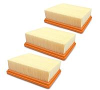 WinGluge 3 Pezzi Filtro a Pieghe Piatte, Filtri Pieghettato Piatto di Ricambio, Filtro Ricambi per Aspiratore per compatibile con Kärcher Aspirapolvere Aspiraliquidi WD4, WD5, WD6/MV4, MV5, MV6