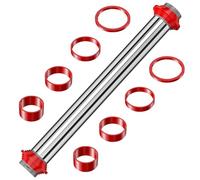 WinGluge 35cm Mattarello con Spessori, Stecche per Stendere Pasta Frolla | Antiaderente Mattarelli, Matterello Regolabile in Acciaio Inox per Pizza, Pasticceria, Pasta, Fondente, Biscotti