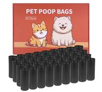 WinGluge 675 pezzi Sacchetti Cane Cacca, Bustine Cane Extra Spessi a Prova di Perdite, Sacchettini per Cani (45 Rotoli) Raccogli Feci Nero 30 x 22.5 cm