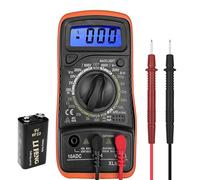 WinGluge Multimetro Digitale, Amperometro Voltmetro Ohmmetro Professionale, 2000Conti Tester Digitale, con LCD Retroilluminato, per Misura Tensione AC/DC, Resistenza, Continuità, Diodi