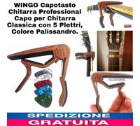 WINGO Capotasto Chitarra Professional Capo per Chitarra Classica con 5 Plettri