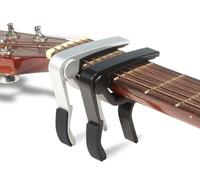 Wingo Capotasto per chitarra, confezione da 2 8.0*7.8 *1.2 cm /3.2*3.1* 0.47 In Nero e argento, confezione da 2