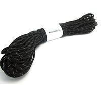 WINGONEER Corda di paracadute Riflettente 100 piedi 7 core 550 Paracord Nylon Spiaggia Paracord Camping 30 Metri (nero)