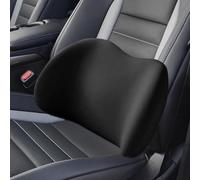 WINGOT Poggiatesta Auto + Cuscino Lombare Auto per Alfa Romeo New Giulia GTA, Poggiatesta Auto und Supporto Lombare Auto in Memory Foam Sostegno,Black- Lumbar Cushion